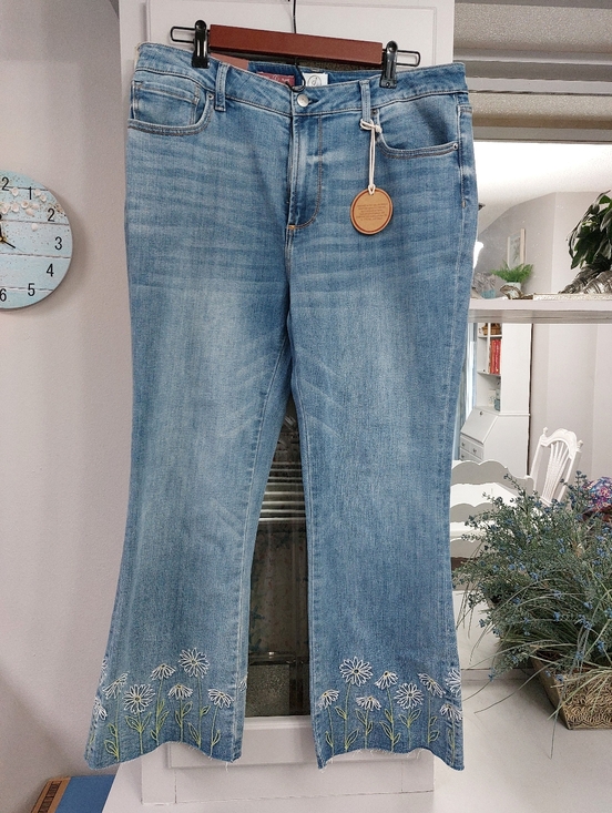 DRIFTWOOD Denim - Driftwood Jeans Rory Flare Daisies 14 NWT